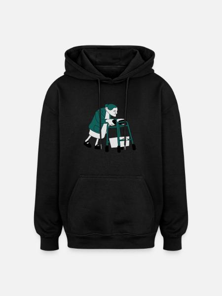 Granny - Oversized Unisex Hoodie - Schwarz