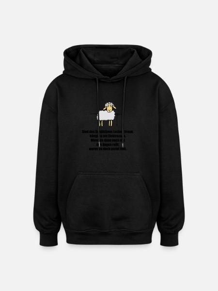 schaefchen - Oversized Unisex Hoodie - Schwarz