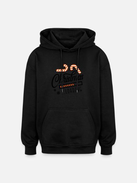 christmas loading - Oversized Unisex Hoodie - Schwarz
