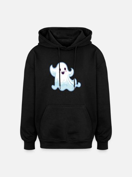 Ghost Ghost Cartoon - Oversized Unisex Hoodie - black