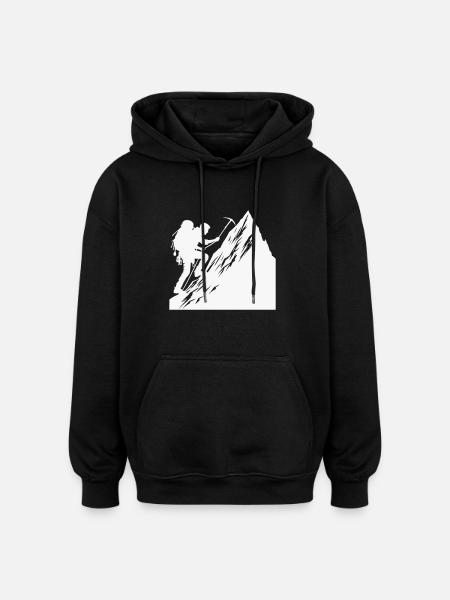 grimpeur - Sweat à capuche oversize unisexe - noir