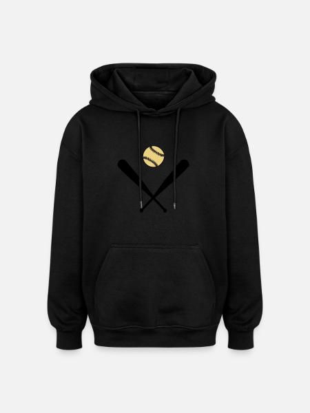 Baseball - Oversized Unisex Hoodie - black