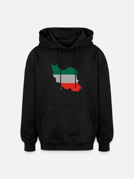 iran_flagg - Oversized Unisex Hoodie - black