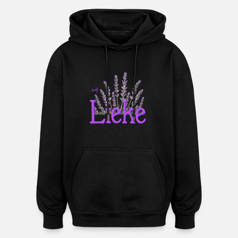 Lieke - Sweat à capuche oversize unisexe - noir