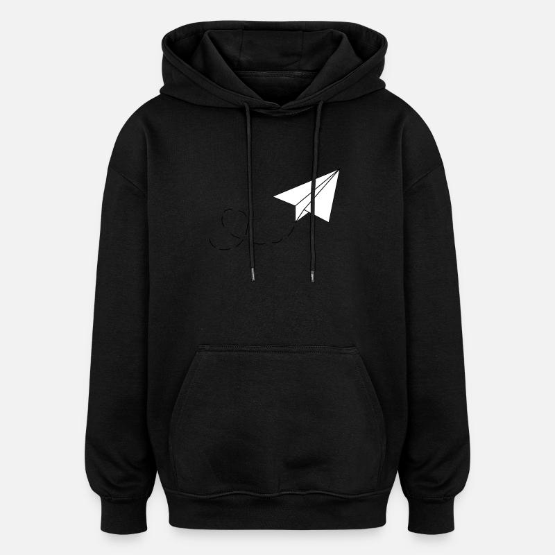 PAPIERFLIEGER - Oversized Unisex Hoodie - Schwarz