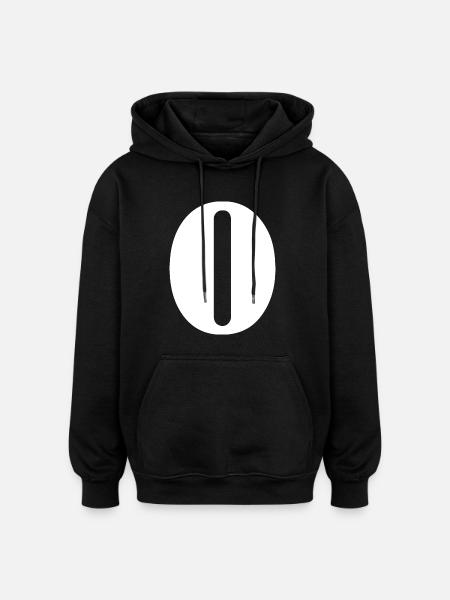 O - Oversized Unisex Hoodie - black