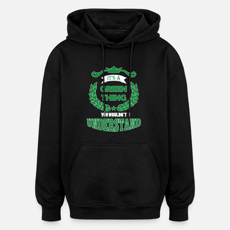 its a green thing - Sweat à capuche oversize unisexe - noir