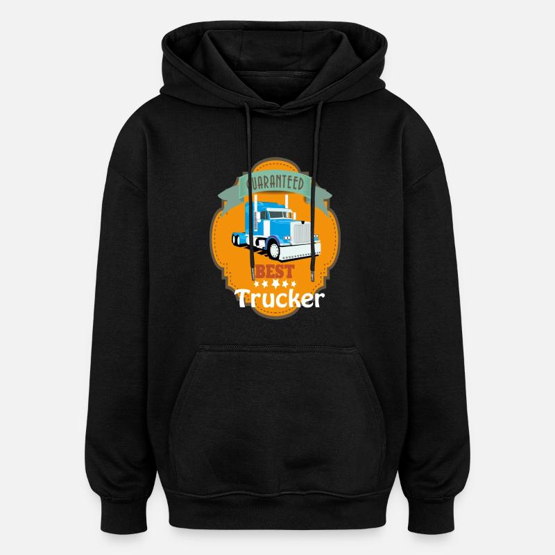 Meilleur camionneur, camions Mesh Conception - Sweat à capuche oversize unisexe - noir