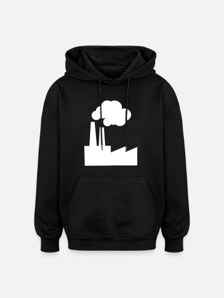 Smoking factory - Oversized Unisex Hoodie - black