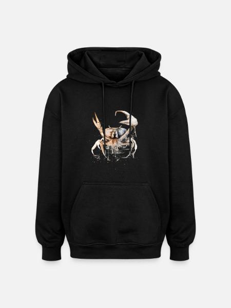 Sternzeichen Krebs - Oversized Unisex Hoodie - Schwarz