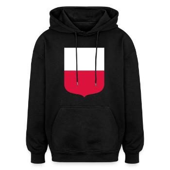 Polen - Oversized Unisex Hoodie - Schwarz - Vorne - Noah (186cm)