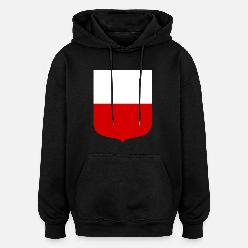 Thuringe - Sweat à capuche oversize unisexe - noir