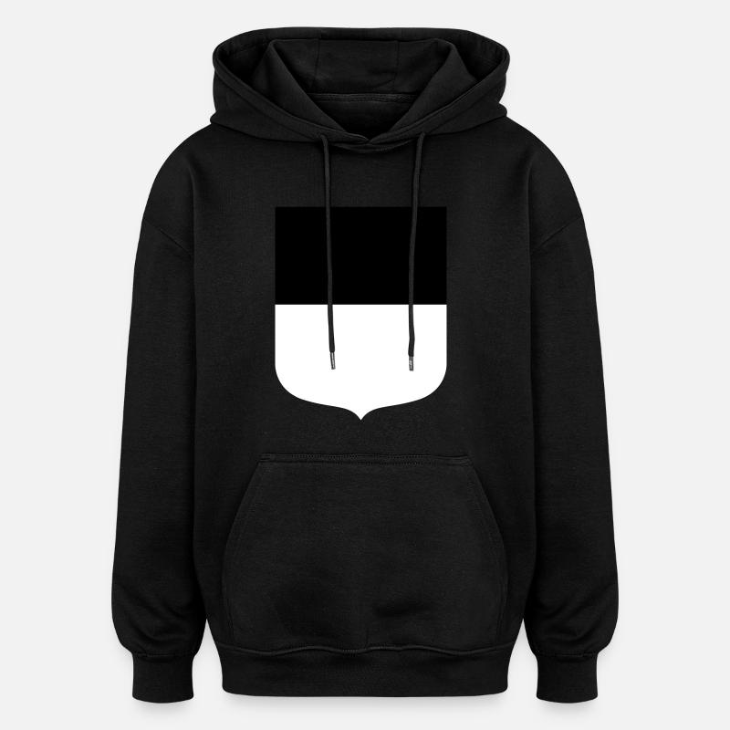 Ulm - Sweat à capuche oversize unisexe - noir