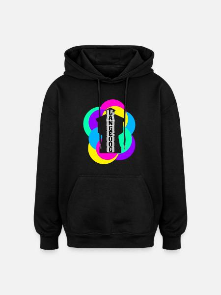 Wasserturm Langeoog bunt - Oversized Unisex Hoodie - Schwarz
