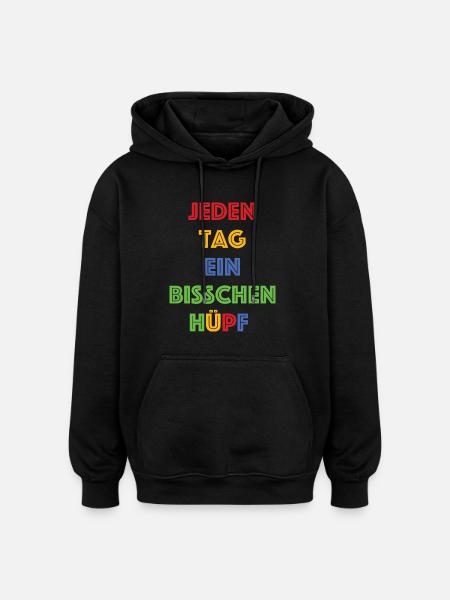 Every day a little bounce - Oversized Unisex Hoodie - black