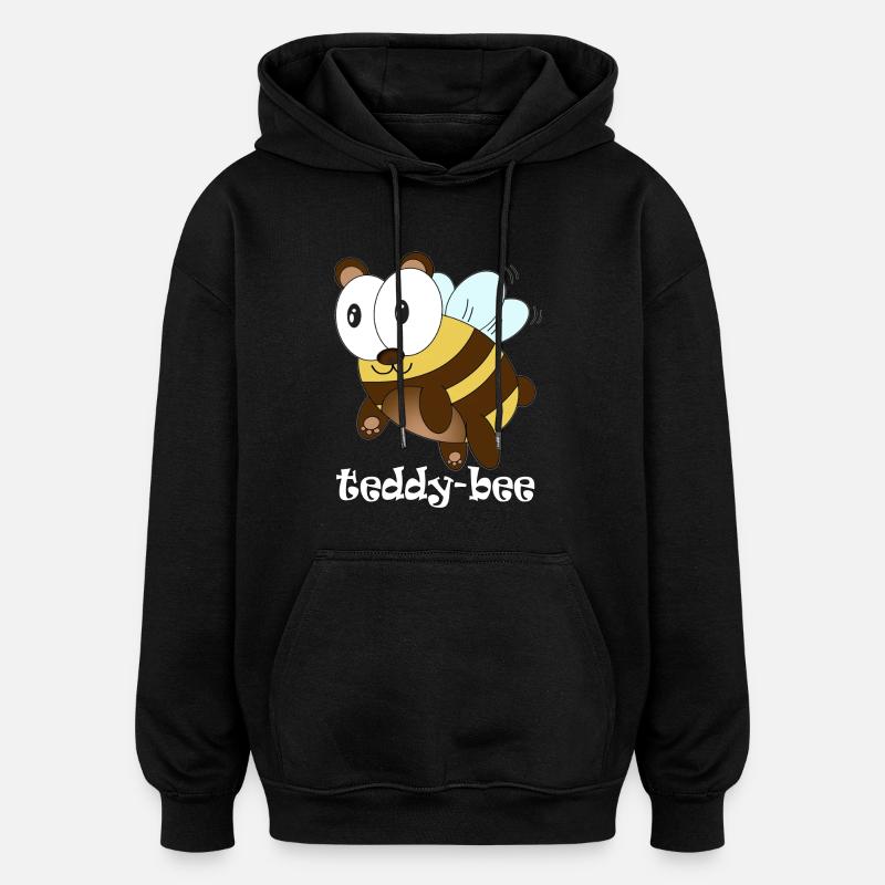 teddy bee - Oversized Unisex Hoodie - Schwarz
