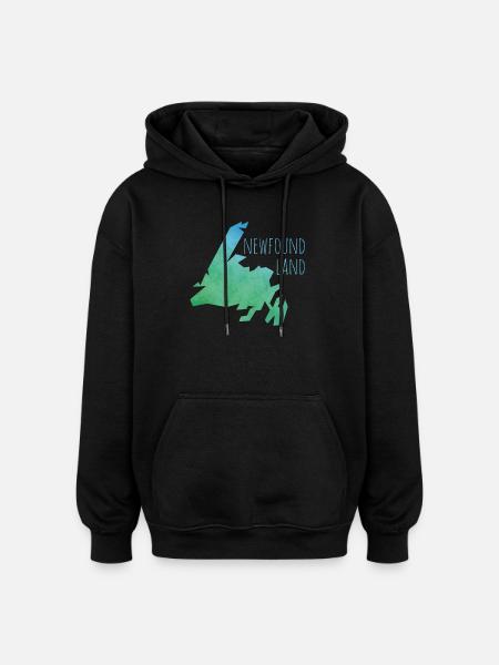 newfoundland - Oversized Unisex Hoodie - black
