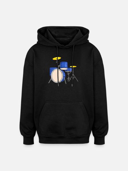 drum - Oversized Unisex Hoodie - black