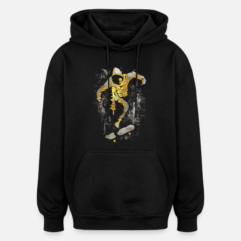 | de skate | de skateboard Patineur - Sweat à capuche oversize unisexe - noir