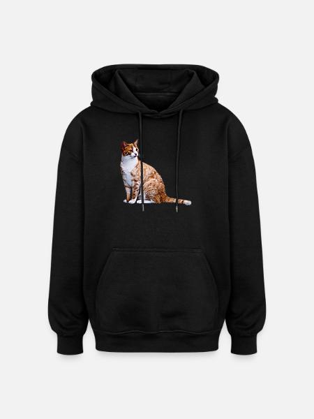 Kat Katte Kat Katte Kat Kærlighed - Oversize unisex hoodie - sort