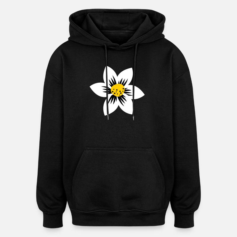 Le pouvoir des fleurs - Sweat à capuche oversize unisexe - noir