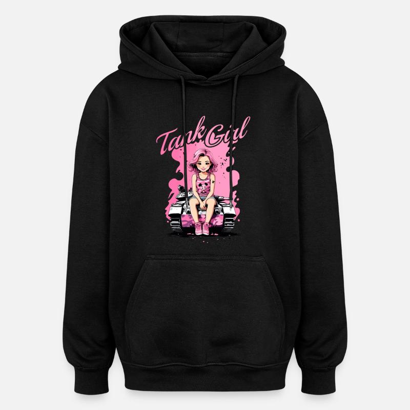 Tank Girl - Sweat à capuche oversize unisexe - noir