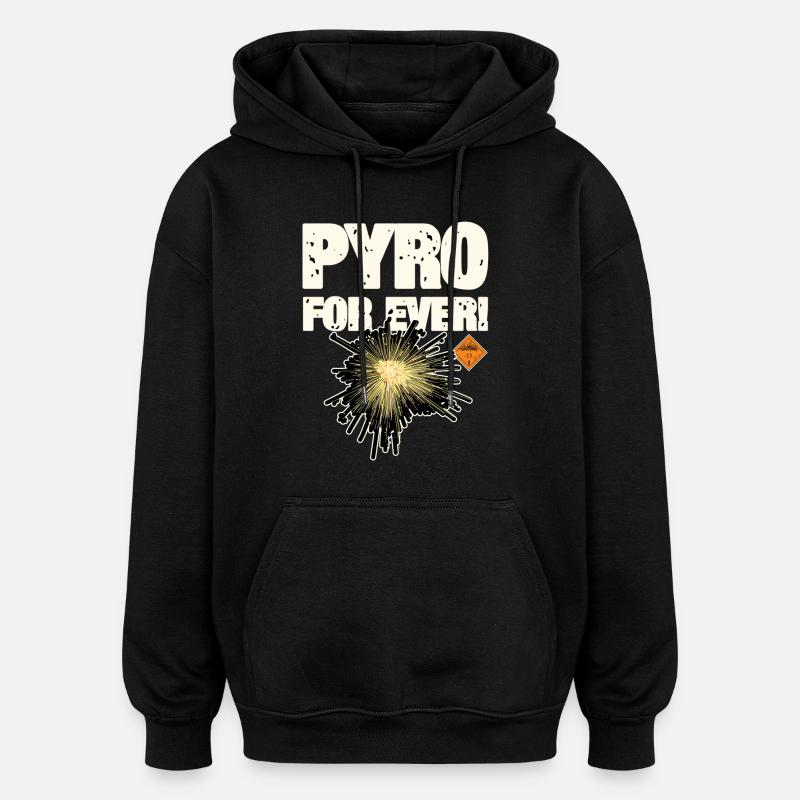 Pyro Pyro - Oversized Unisex Hoodie - black