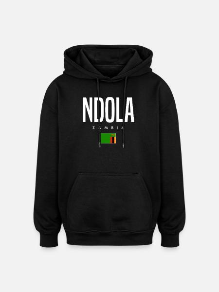 Ndola, Zambia - Oversized Unisex Hoodie - black