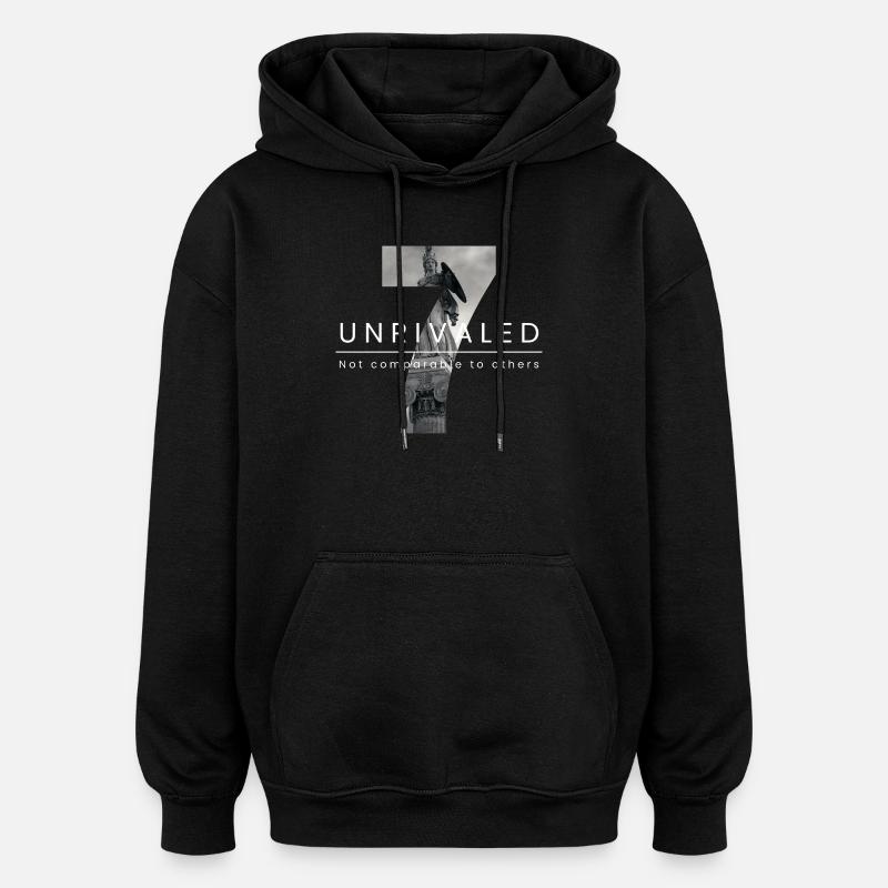 Unvergleichliche Heldenfigur Design - Oversized Unisex Hoodie - Schwarz