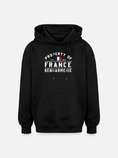 Gendarmerie Est 1972 - Sweat à capuche oversize unisexe - noir