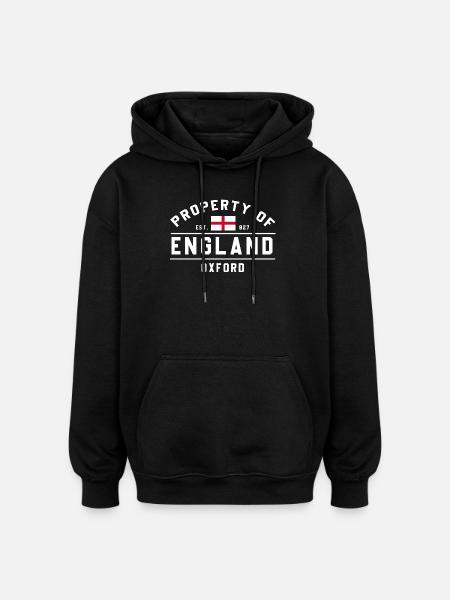 England Oxford Flag Graphics - Oversized Unisex Hoodie - black