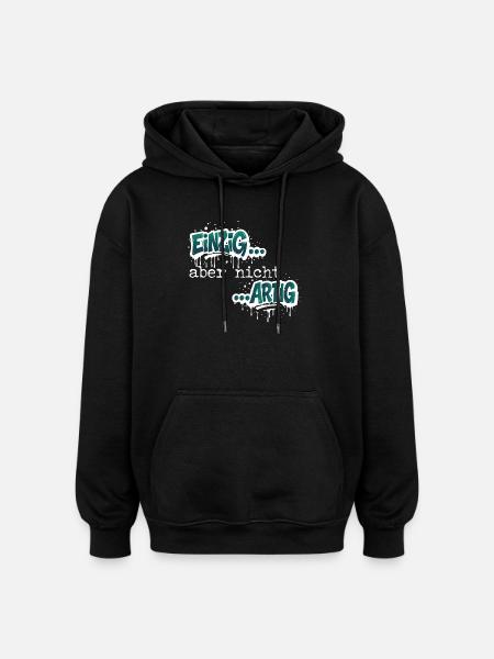 Einzig aber nicht ARTIG - Oversized Unisex Hoodie - Schwarz