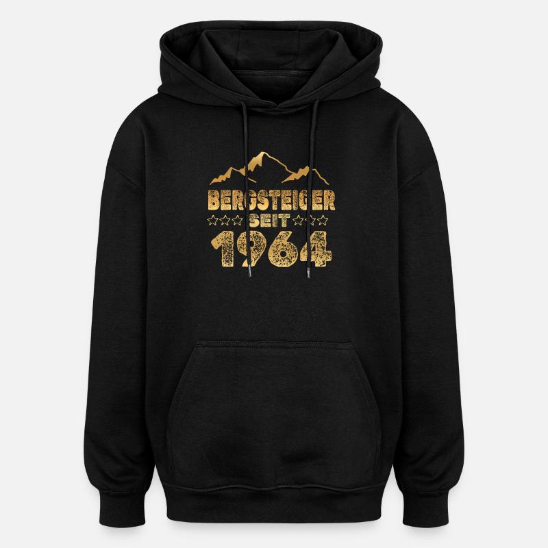 1964 - Sweat à capuche oversize unisexe - noir