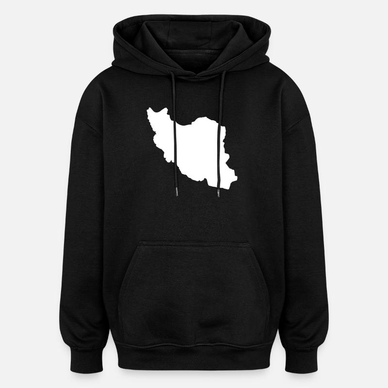 Silhouette de l’Iran - Sweat à capuche oversize unisexe - noir