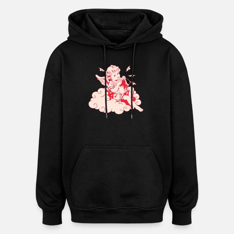 Angry Gaming Cherub – Lag Lightning - Oversized Unisex Hoodie - black