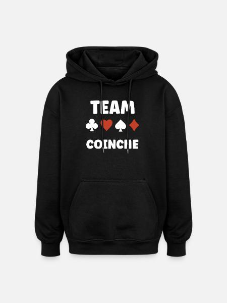 coinche - Sweat à capuche oversize unisexe - noir