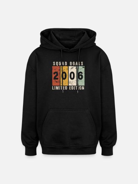 Jubiläum 2006 – 20 Jahre - Oversized Unisex Hoodie - Schwarz