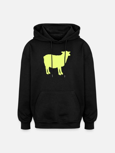 schaf - Oversized Unisex Hoodie - Schwarz