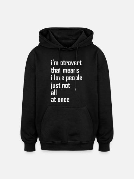 otroverted - Oversized Unisex Hoodie - black