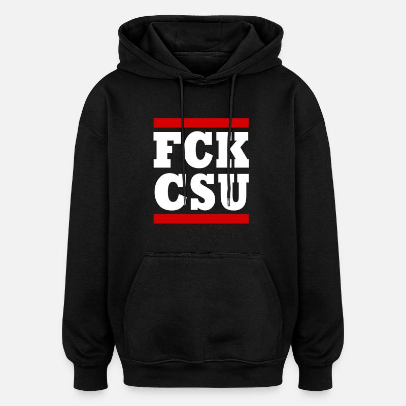 Fck csu - Sweat à capuche oversize unisexe - noir