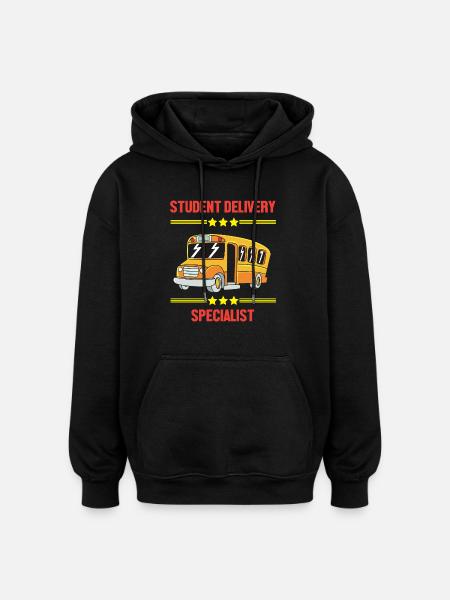 School Bus Driver School Bus - Oversized Unisex Hoodie - black