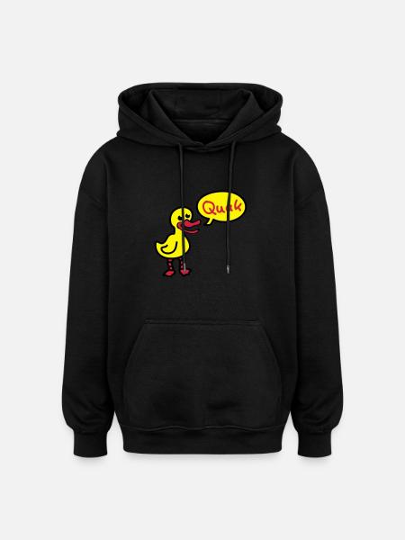 Quack - Duck 3 - Oversized Unisex Hoodie - black