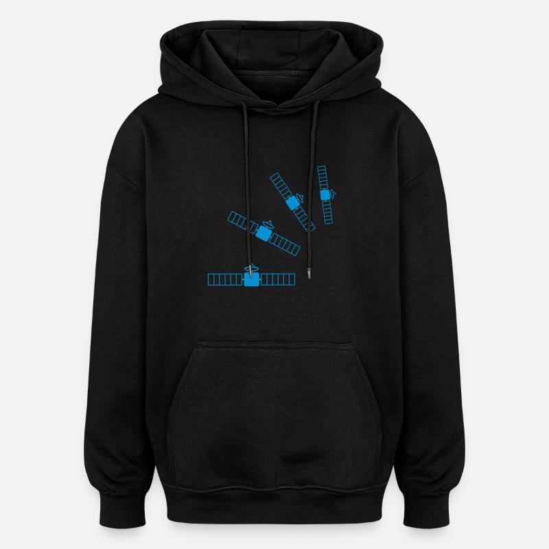 satellites - Oversized Unisex Hoodie - black