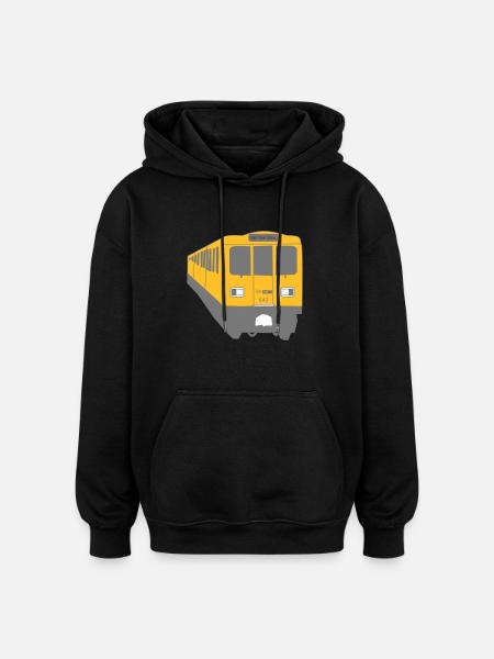 Berlin Train U1 - Oversized Unisex Hoodie - Schwarz
