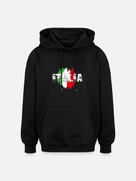 italia_blanc - Oversized Unisex Hoodie - black