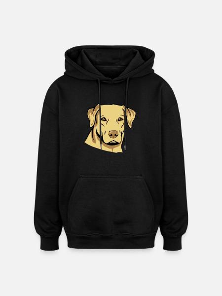 Dog mops - Oversized Unisex Hoodie - black