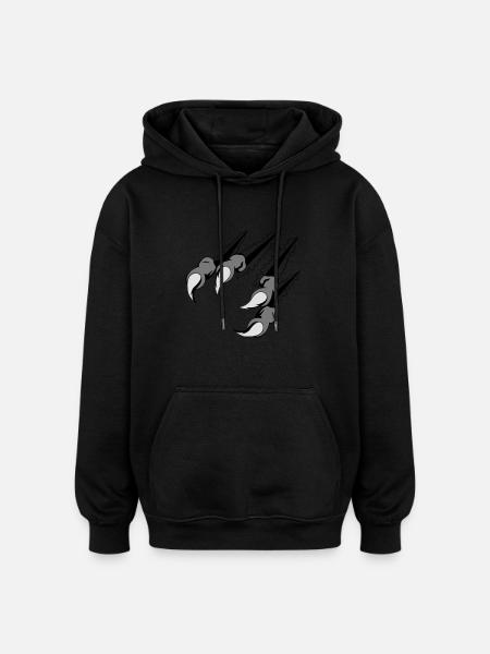 krallen_02 - Oversized Unisex Hoodie - Schwarz