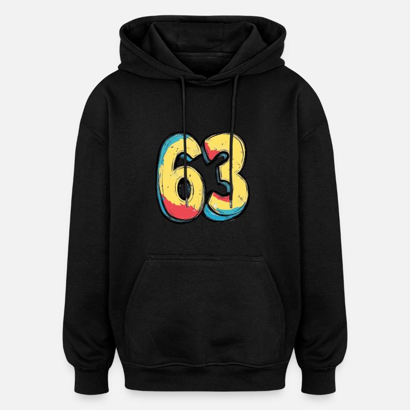 63 Number Comic - Oversized Unisex Hoodie - black