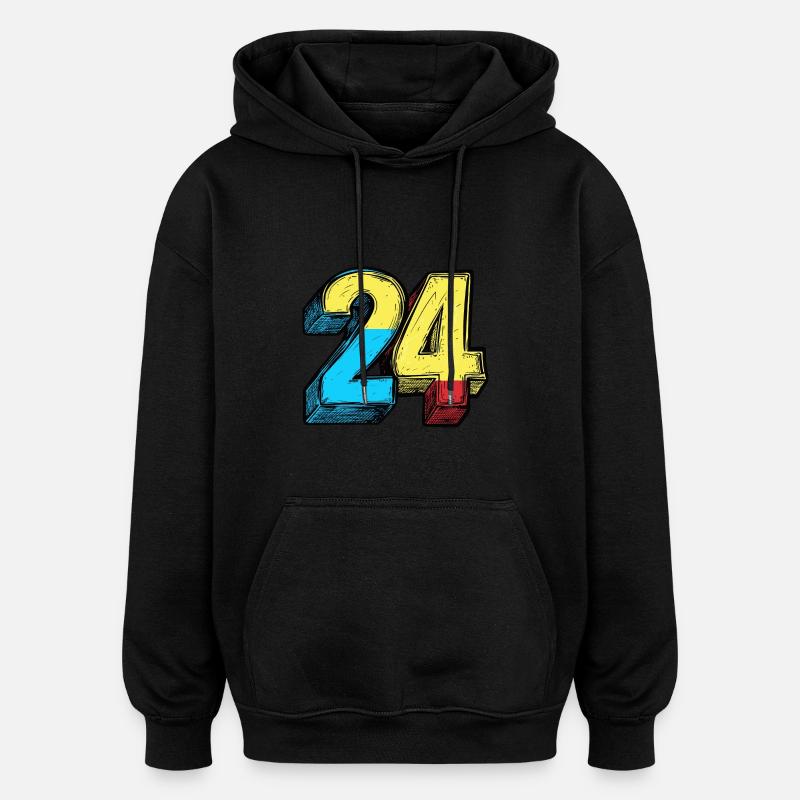 24 Number Comic - Oversized Unisex Hoodie - black