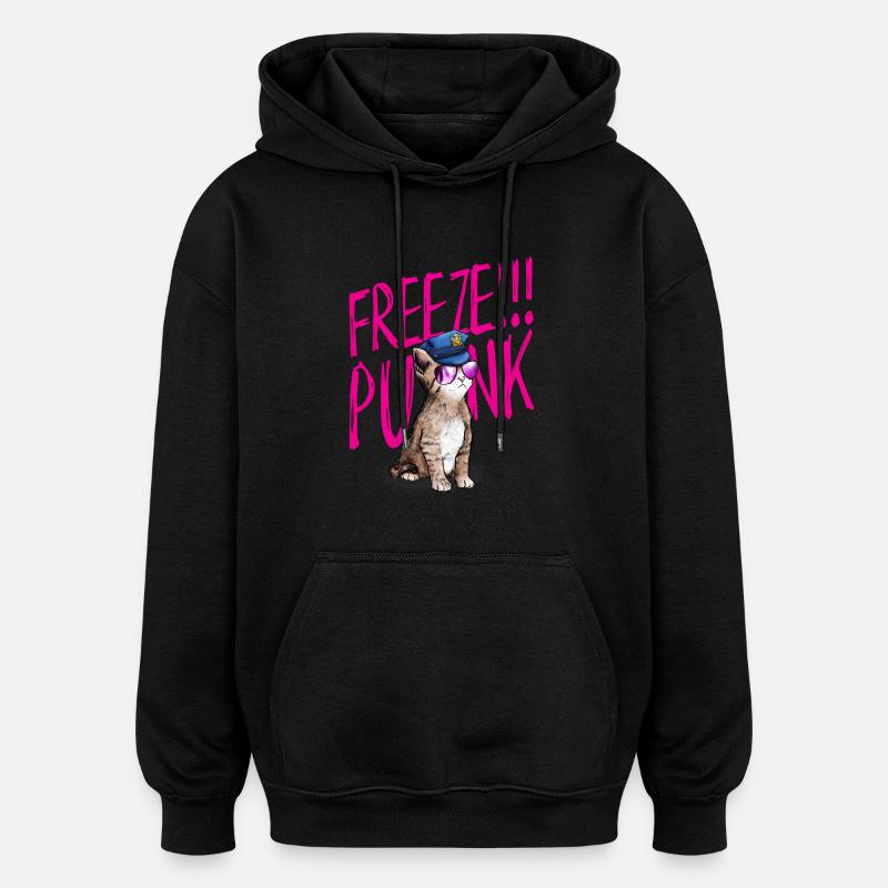 Gel Punk - Sweat à capuche oversize unisexe - noir